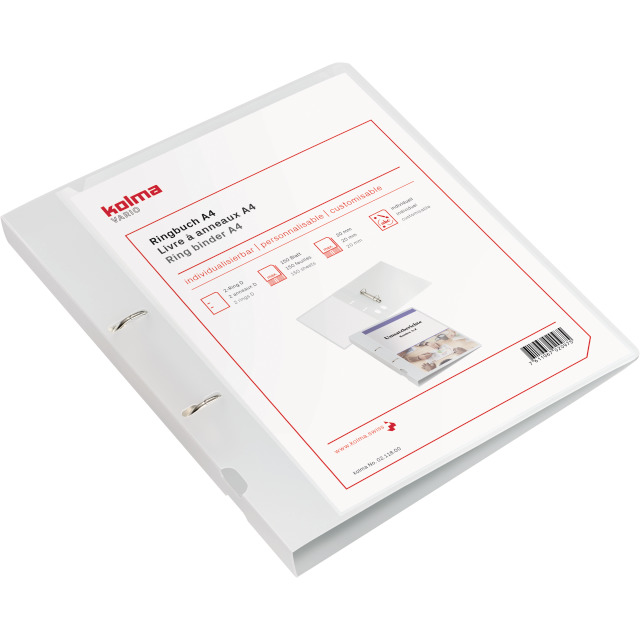 Ring binder Vario A4 2 Rings fill height 2 cm colourless