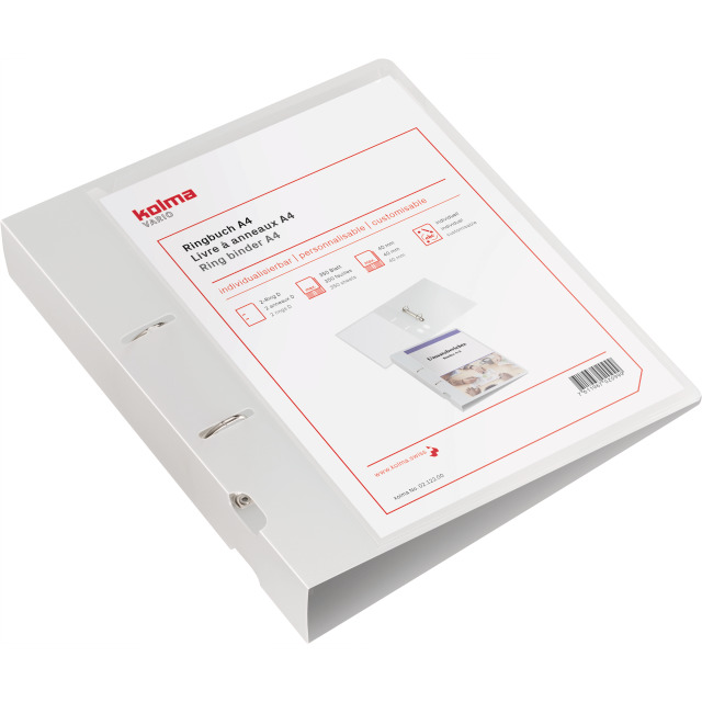 Ring binder Vario A4 2 Rings fill height 4 cm colourless