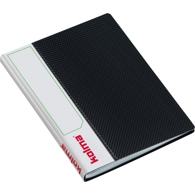 Clear book LineaVerde Premium A6 Recycling with 20 pockets black