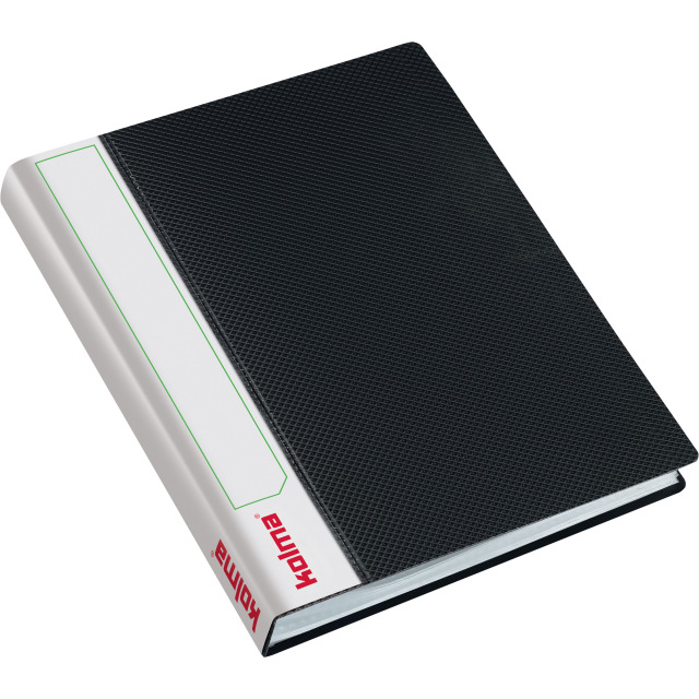 Clear book LineaVerde Premium A5 Recycling with 40 pockets black
