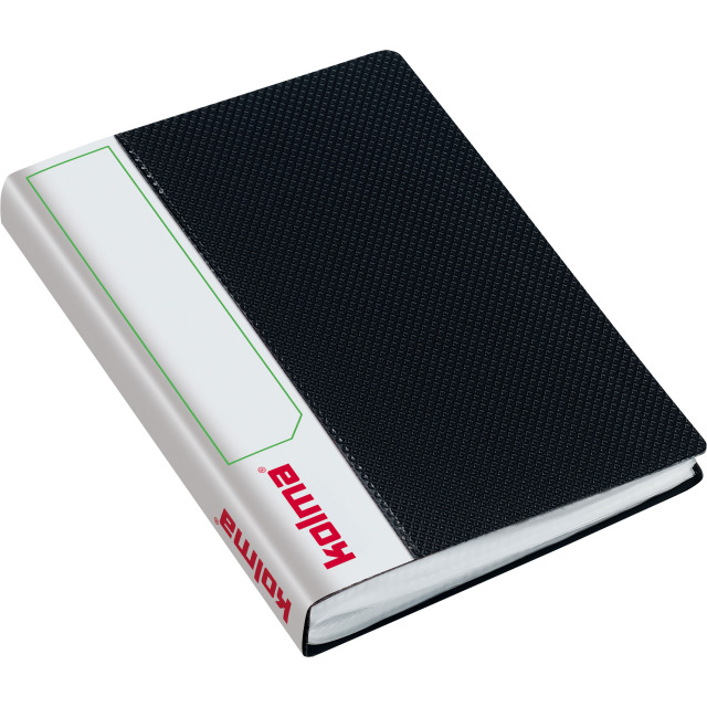 Clear book LineaVerde Premium A6 Recycling with 40 pockets black