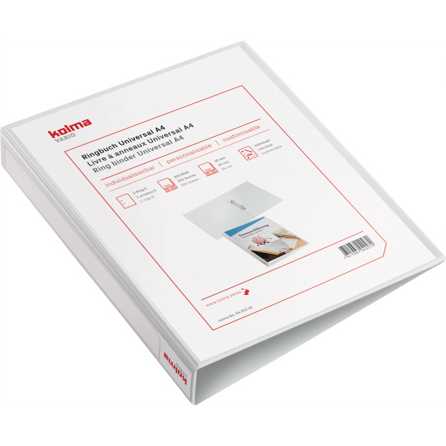 Livre à anneaux Vario A4 2 anneaux contenance 3.5 cm blanc