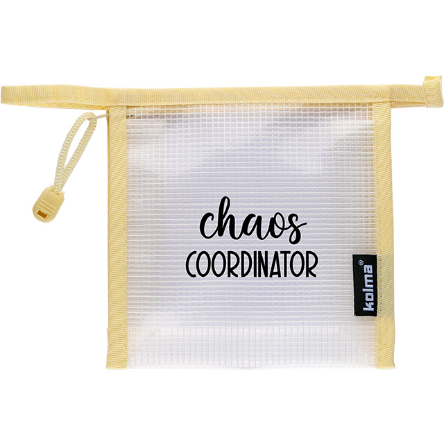 Poche avec fermeture à glissière Mesh Bag crème ”chaos Coordinator”