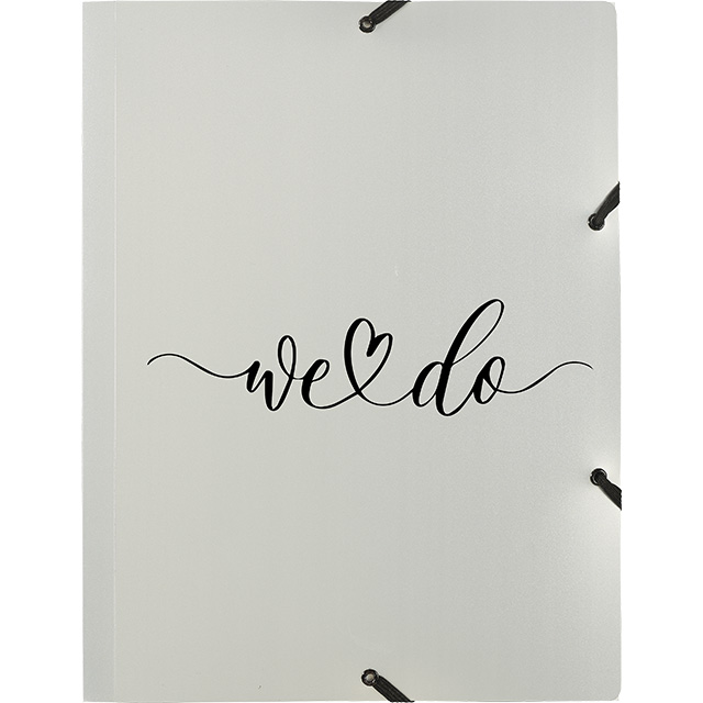 Gummizugmappe Wedding A4 opak “we do”
