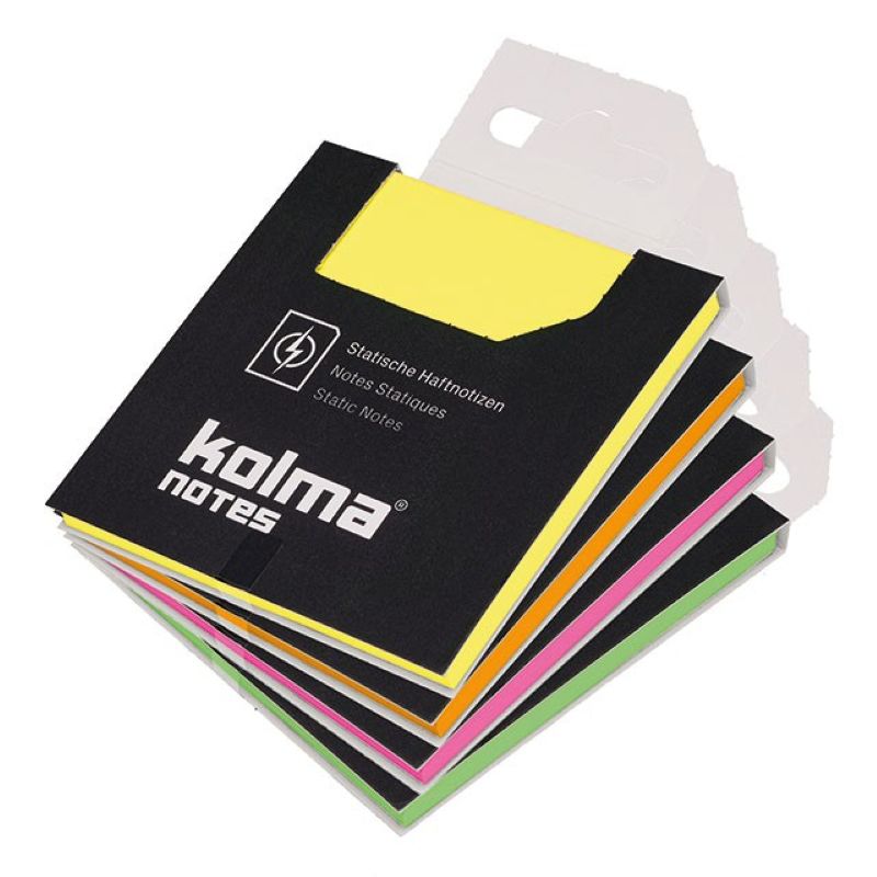 kolma NOTES 76 x 76 mm statiquement adhérent assorties