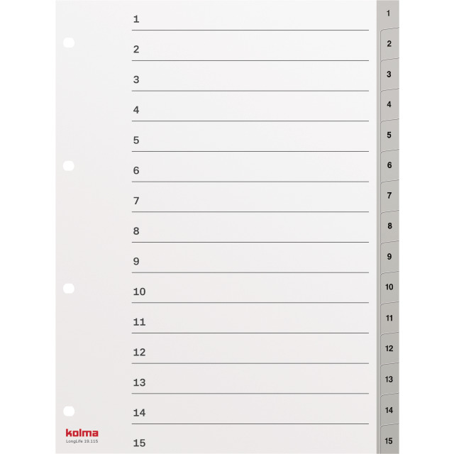 Index A4 superstrong 1-15 grey