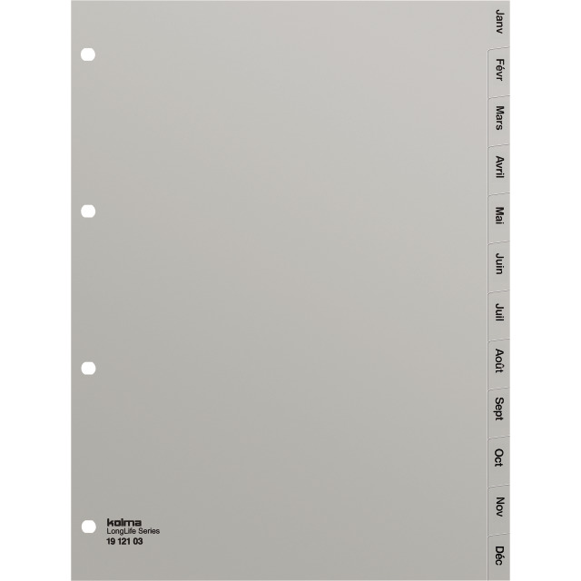 Index A4 superstrong Jan-Déc (fr) grey