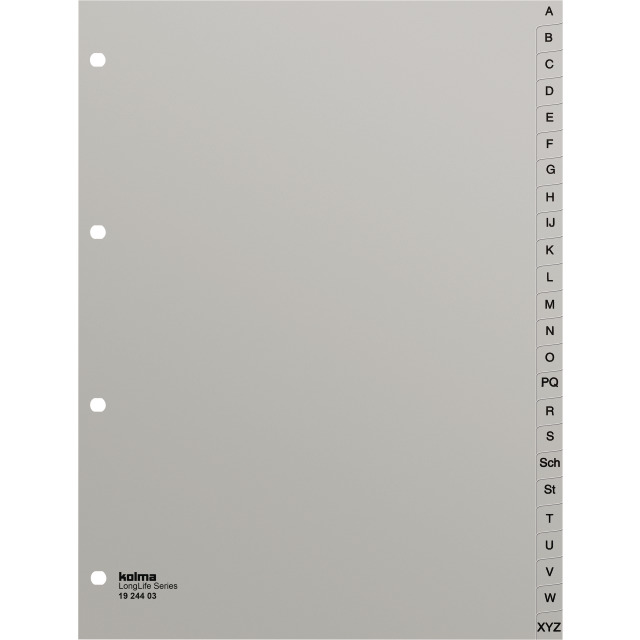 Index A4 superstrong A-Z grey
