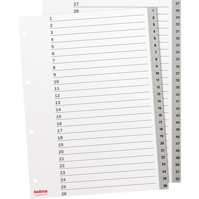 Index A4 superstrong 1-52 grey