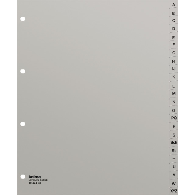 Index A4 XL superstrong A-Z grey