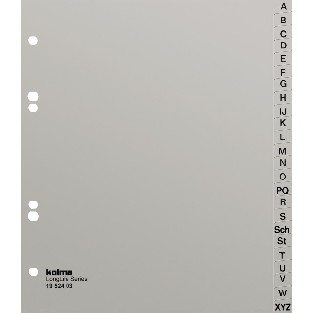 Index A5 XL upright superstrong A-Z grey