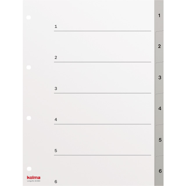 Index A4 superstrong 1-6 grey