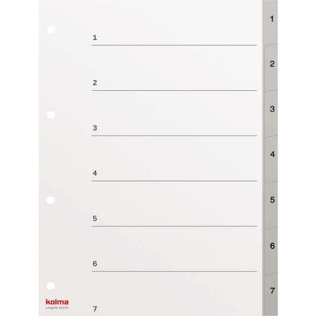 Index A4 superstrong 1-7 grey