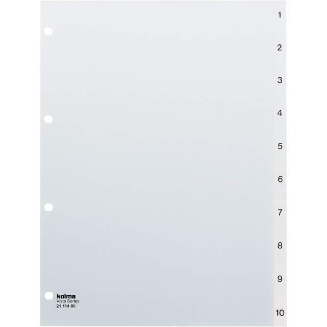 Index A4 Vista 1-10 transparent