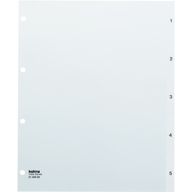 Index A4 XL Vista 1-5 transparent