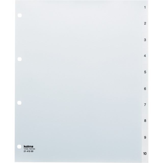 Register A4 XL Vista 1-10 transparent