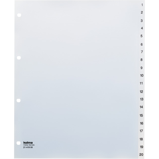 Répertoire A4 XL Vista 1-20 transparent