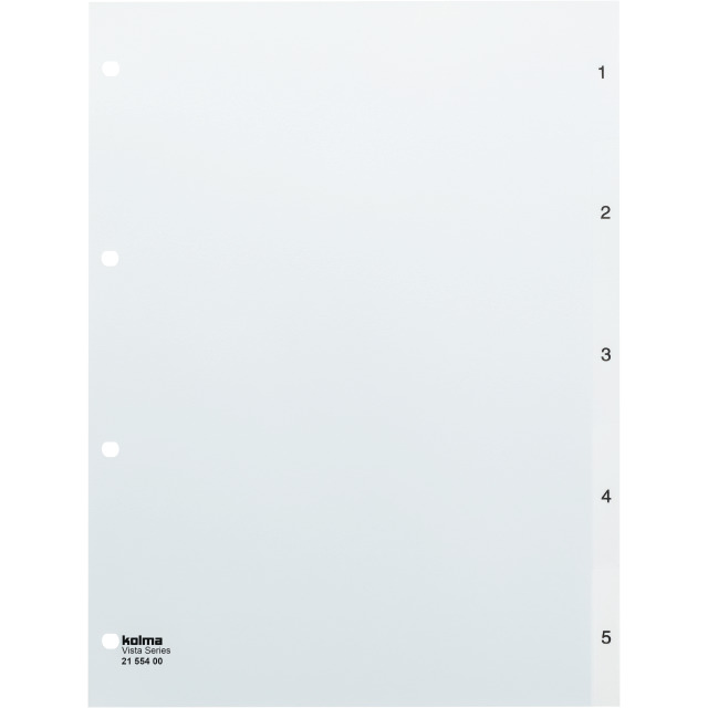 Index A4 Vista 1-5 transparent