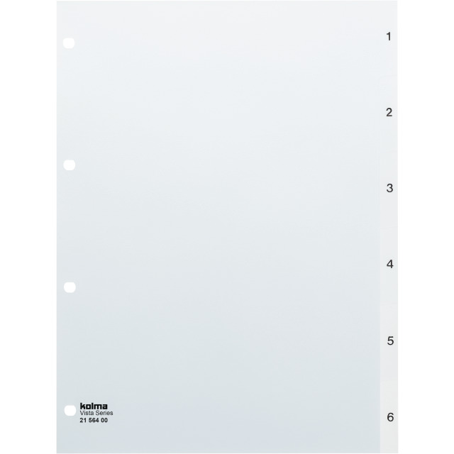 Index A4 Vista 1-6 transparent