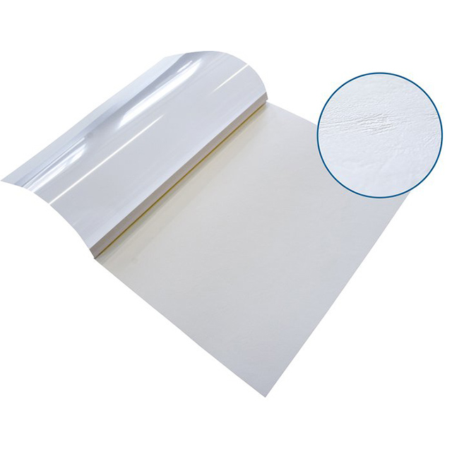 GOP easiBIND Dossiers de reliure thermique cuir DIN A4 4.5 mm blanc transparente
