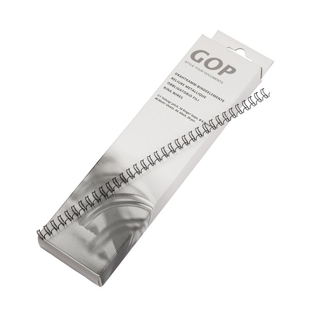 GOP Drahtkamm-Bindeelement 3:1 A4 6mm 34 Schlaufen 20 Stück