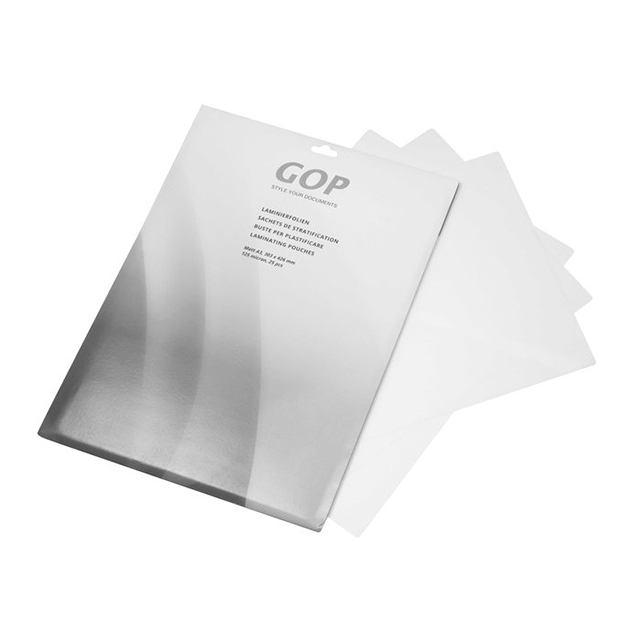 GOP Laminating pouches  A3 125 my mat 303 x 426 mm  1 blsiter à 25 pcs