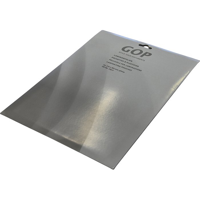 GOP Laminating pouches  A4 100 my glance 216 x 303 mm  1 blister à 25 pcs