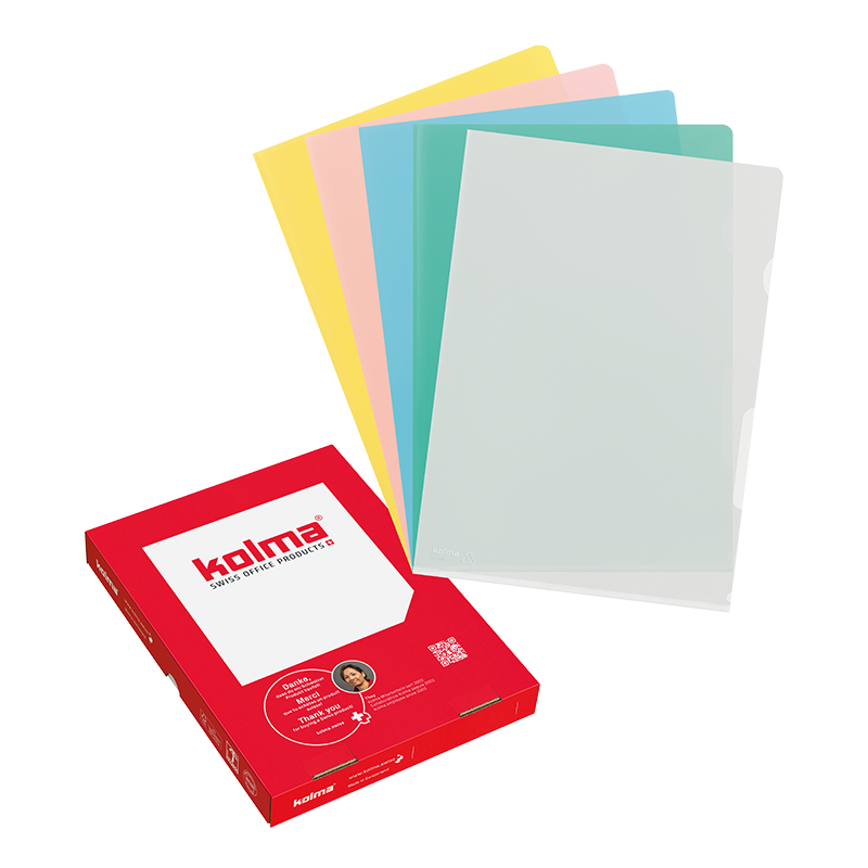 Cut flush folder A4 PE soft assorted