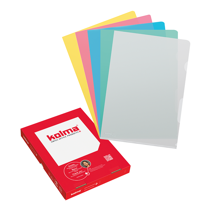 Cut flush folder A4 smooth superstrong assorted