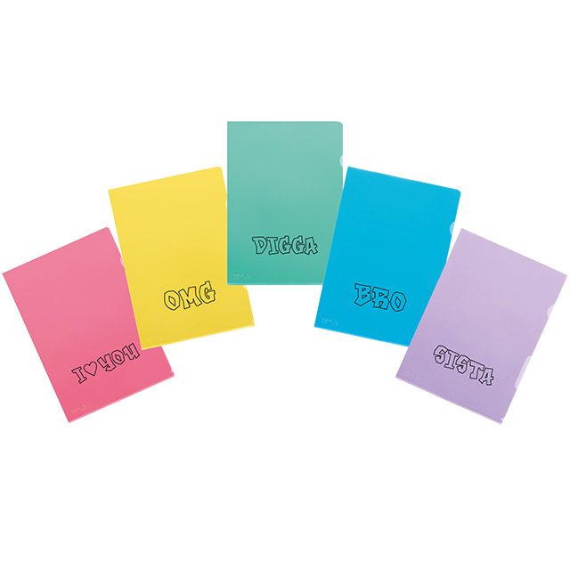 Cut flush folder A4 Fashion “Slang” assorted