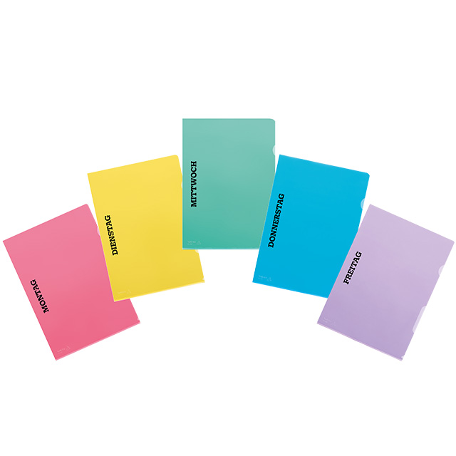 Cut flush folder A4 Fashion “Weekdays” assorted