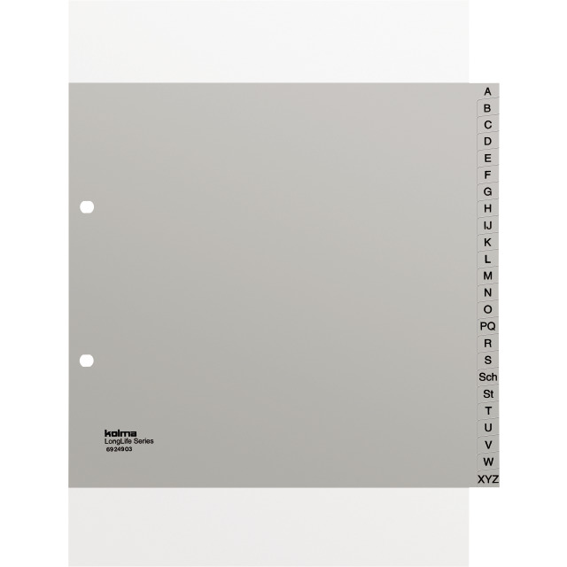 Répertoire A4 part. couvrant superstrong A-Z 24 parts gris